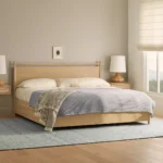Lenia King Panel Storage Bed - White Oak