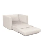 Sven 45.5_ Tufted Sleeper Chair - Ivory Wool Bouclé