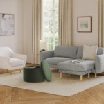 Benson 23.5_ Velvet Storage Ottoman - Hale Fir Green