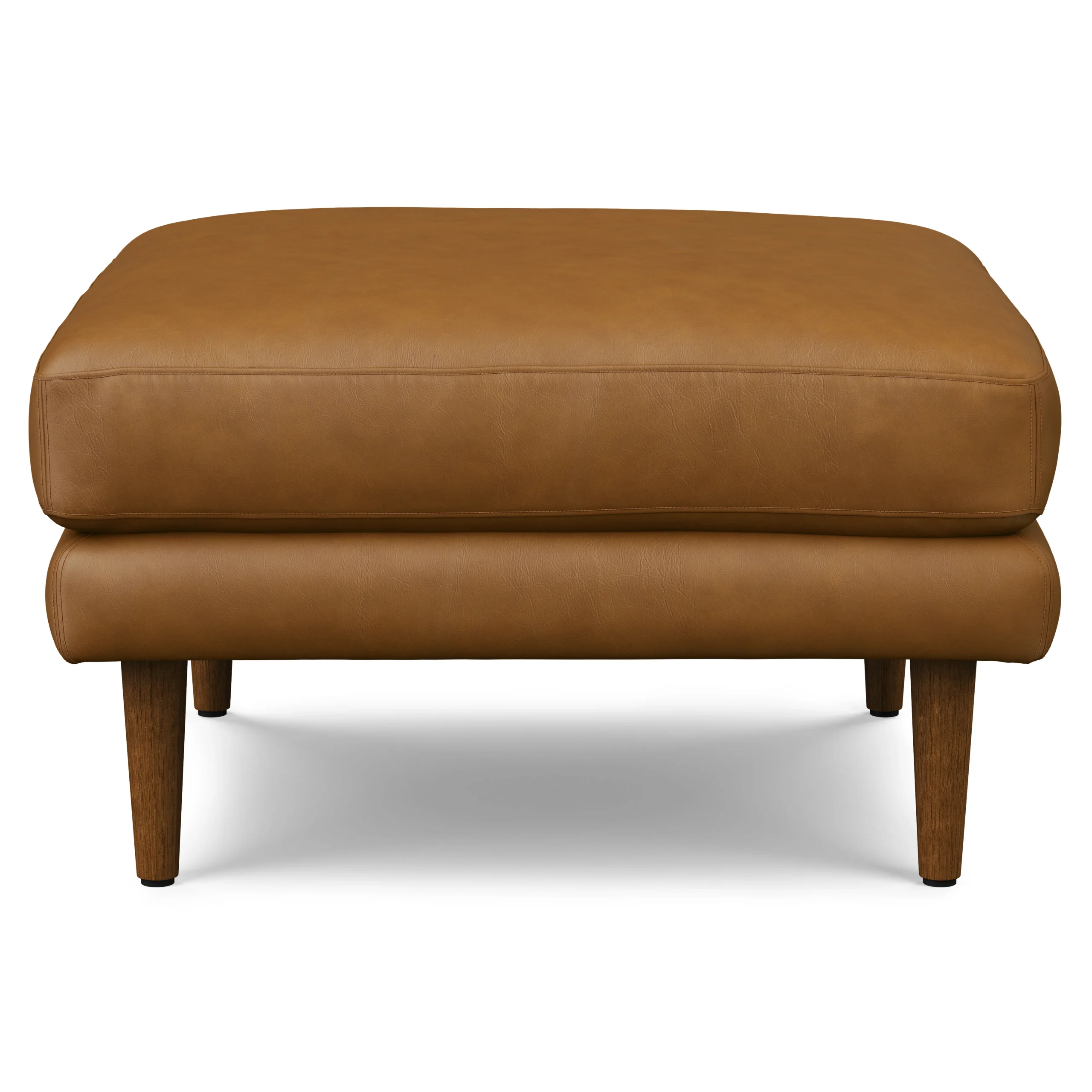 Burrard 29_ Leather Ottoman - Bella Caramel - Image 7