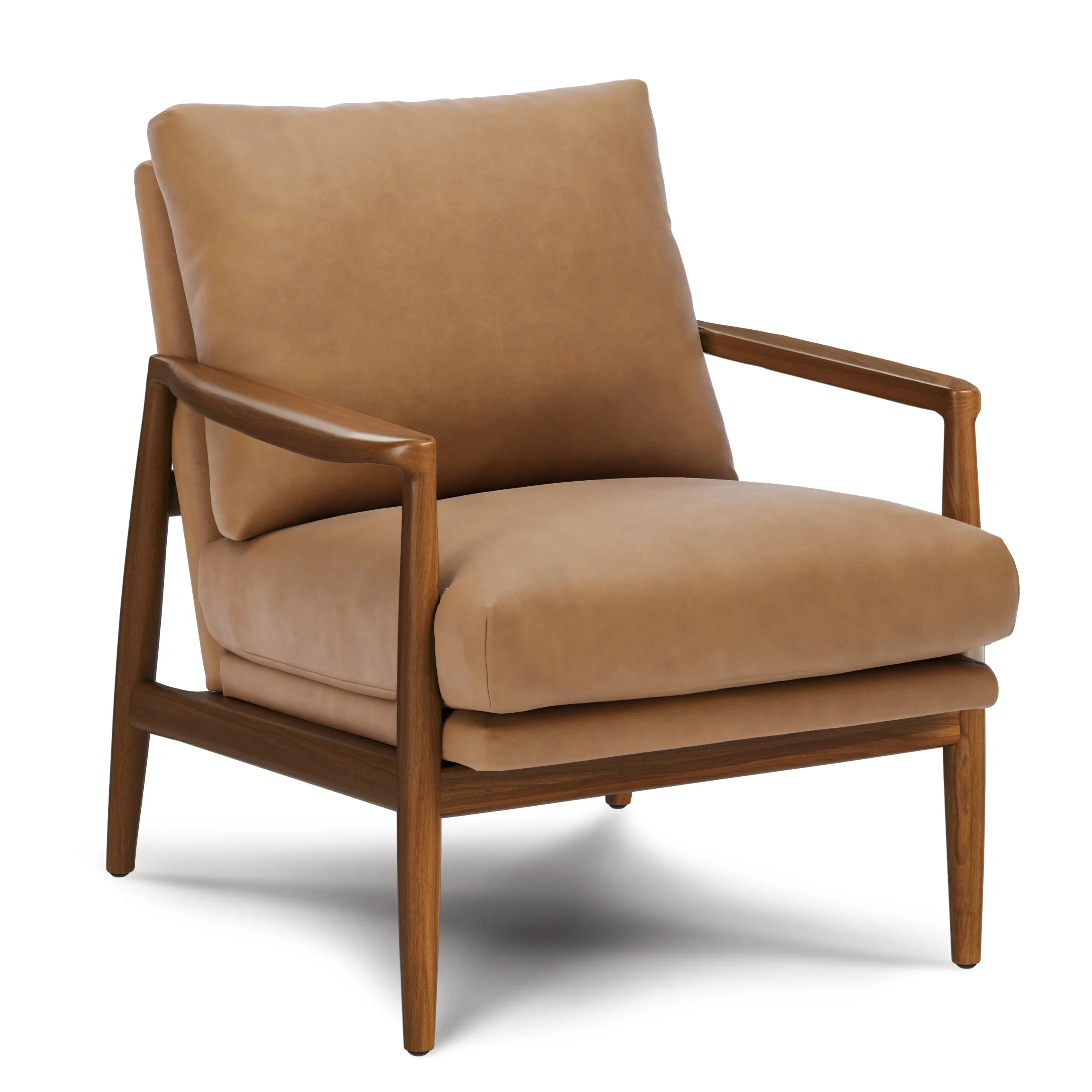 Bavel 26_ Leather Lounge Set - Walnut and Charme Tan - Image 16