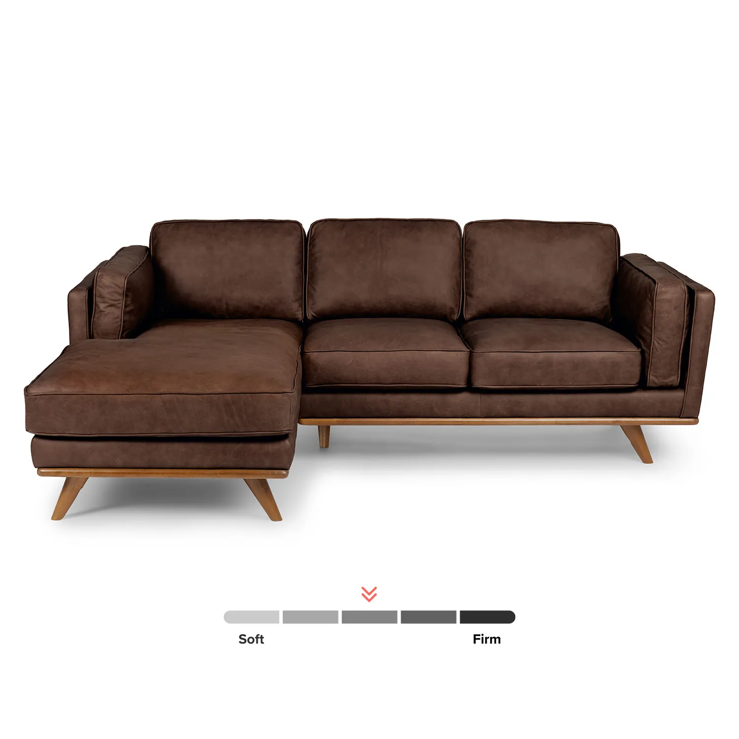 Timber 93_ Leather Left Sectional - Charme Chocolat - Image 4