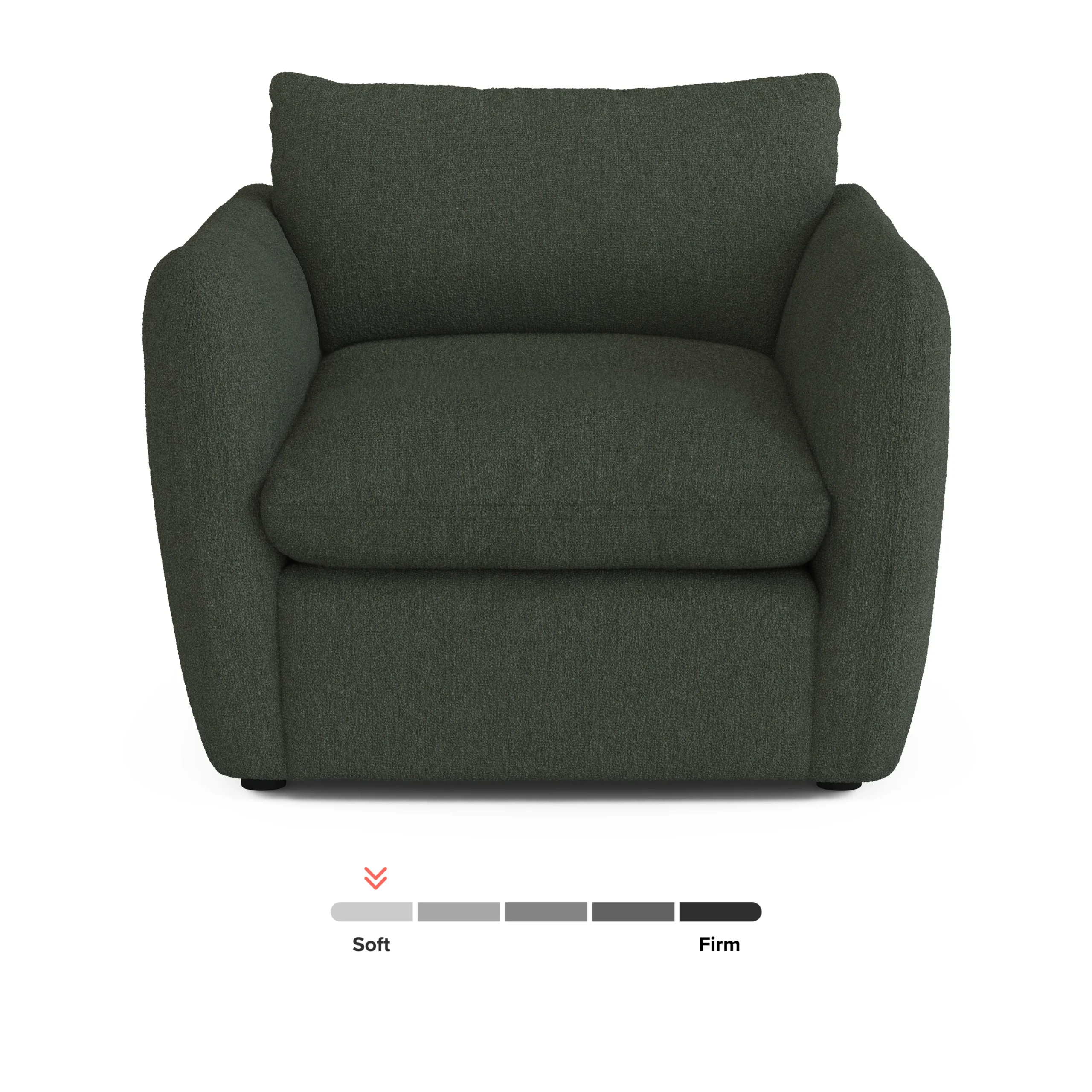 Leigh 42_ Lounge Chair - Green Wool Bouclé - Image 10