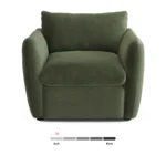 Leigh 42_ Velvet Lounge Chair - Hale Fir Green