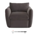 Leigh 42_ Velvet Lounge Chair - Hale Warm Gray