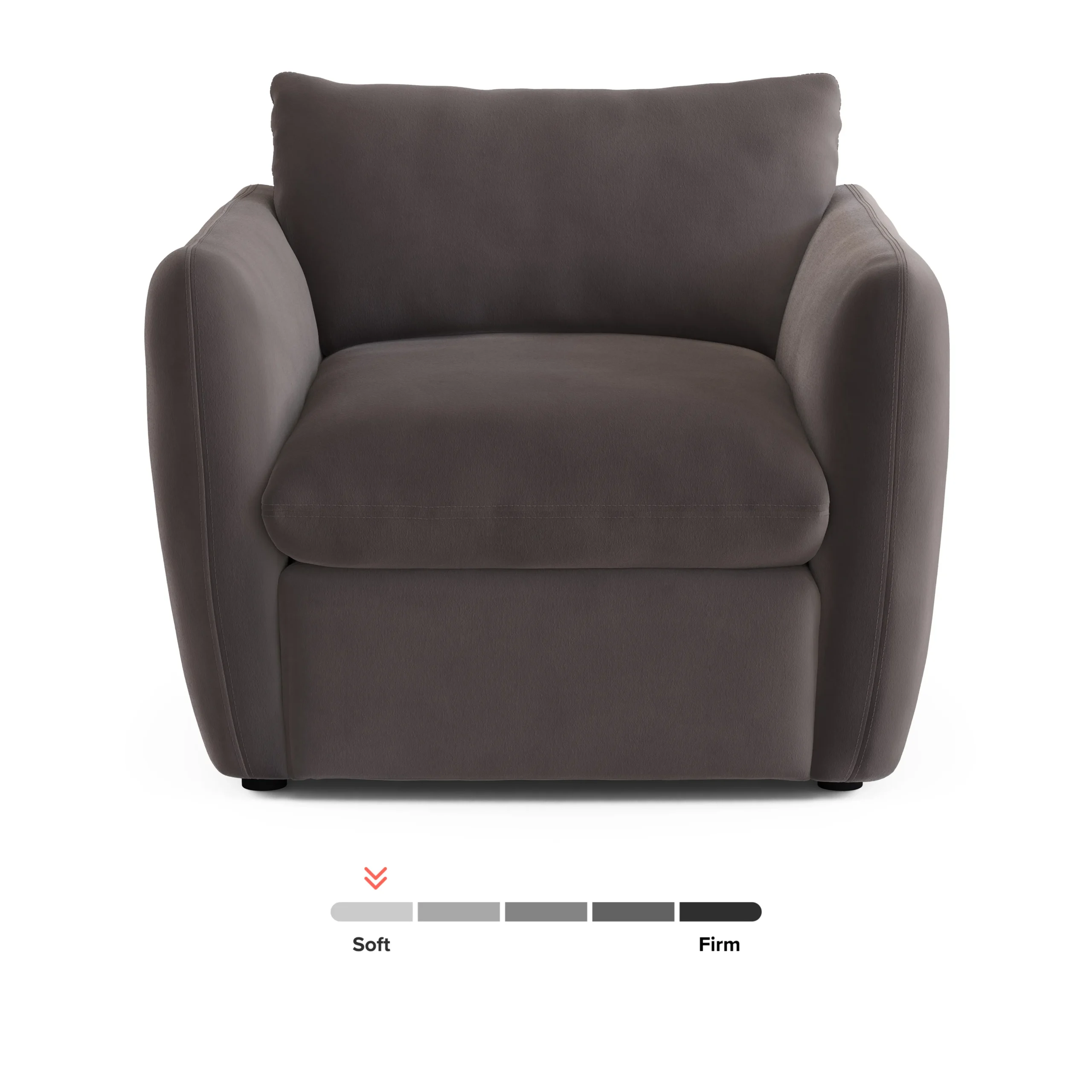 Leigh 42_ Velvet Lounge Chair - Hale Warm Gray - Image 10