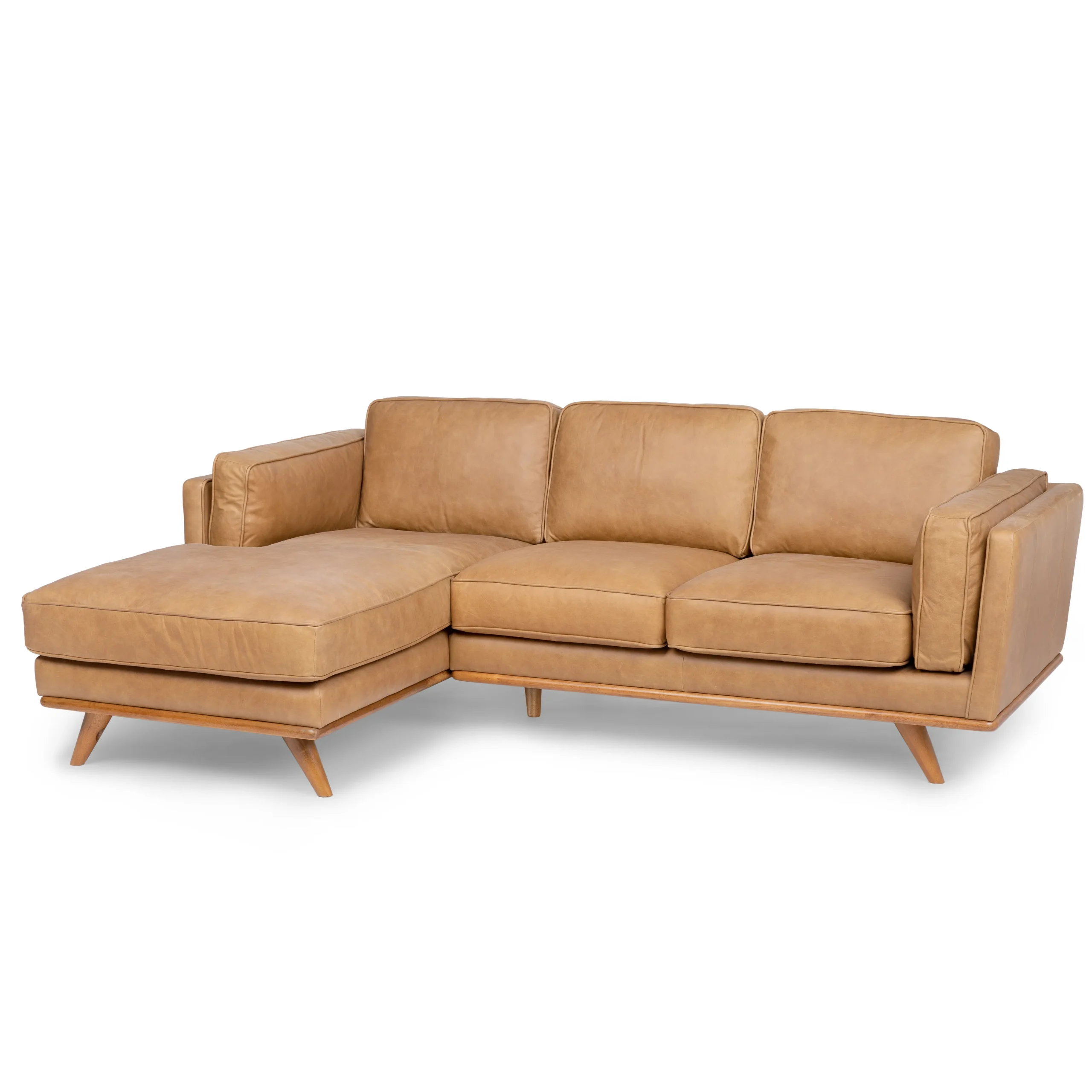 Timber 93_ Leather Left Sectional - Charme Tan - Image 4