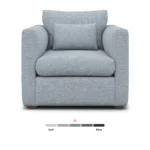 Marina 38_ Lounge Chair - Silver Light Blue