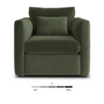 Marina 38_ Velvet Lounge Chair - Hale Fir Green