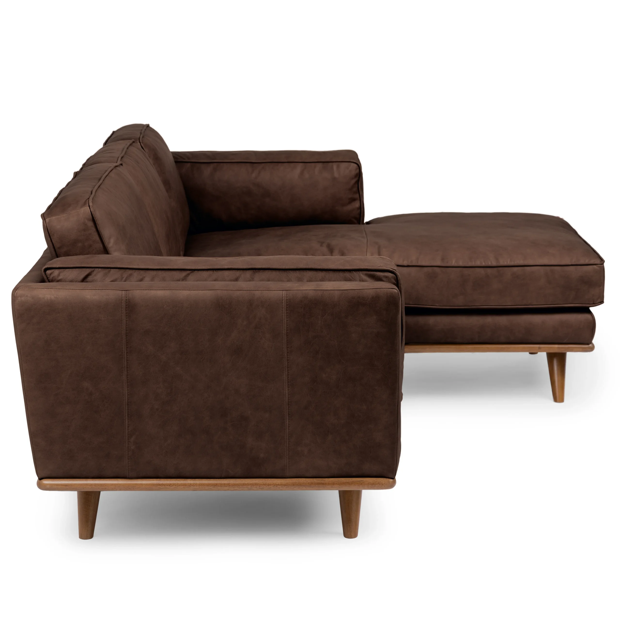 Timber 93_ Leather Right Sectional - Charme Chocolat - Image 4