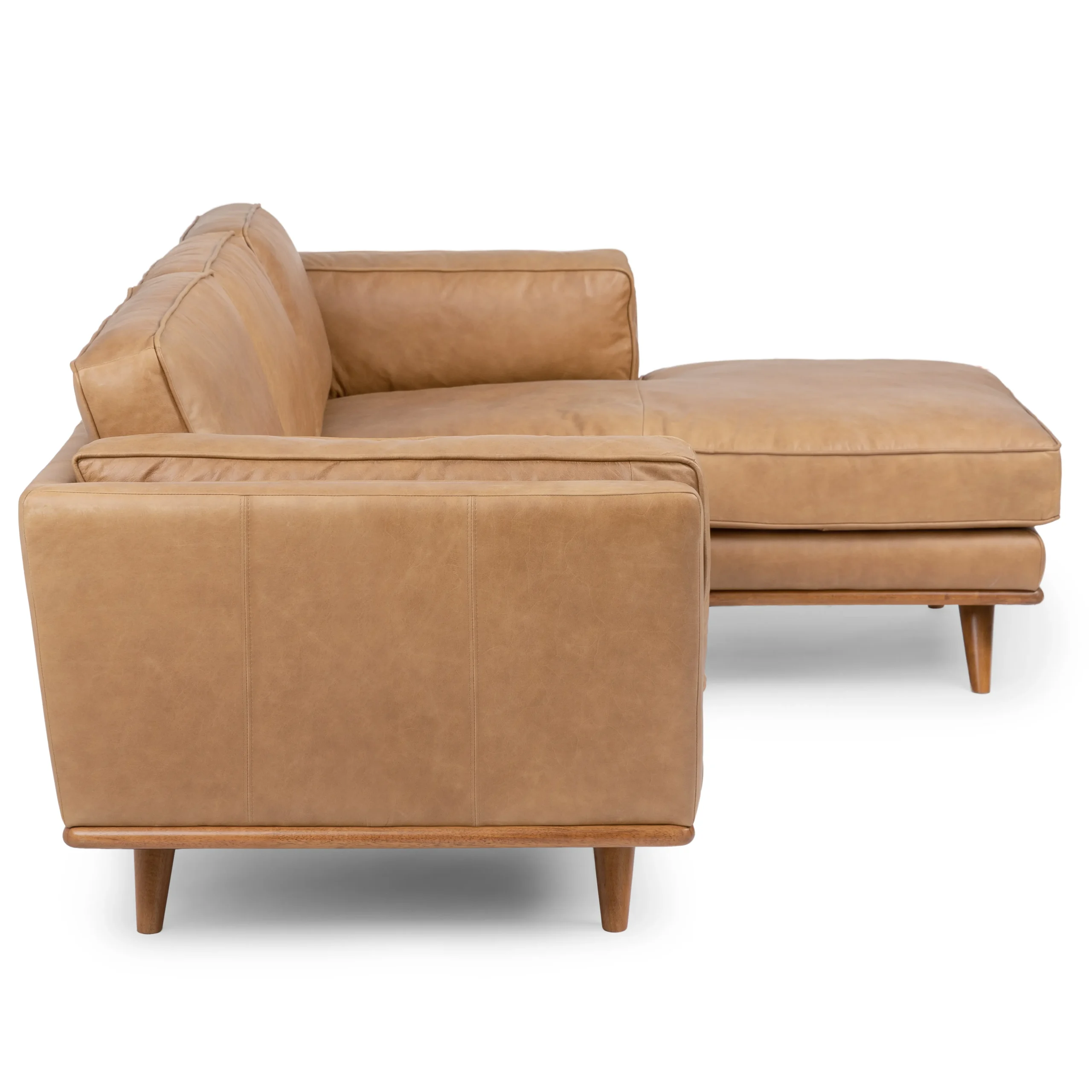 Timber 93_ Leather Right Sectional - Charme Tan - Image 4