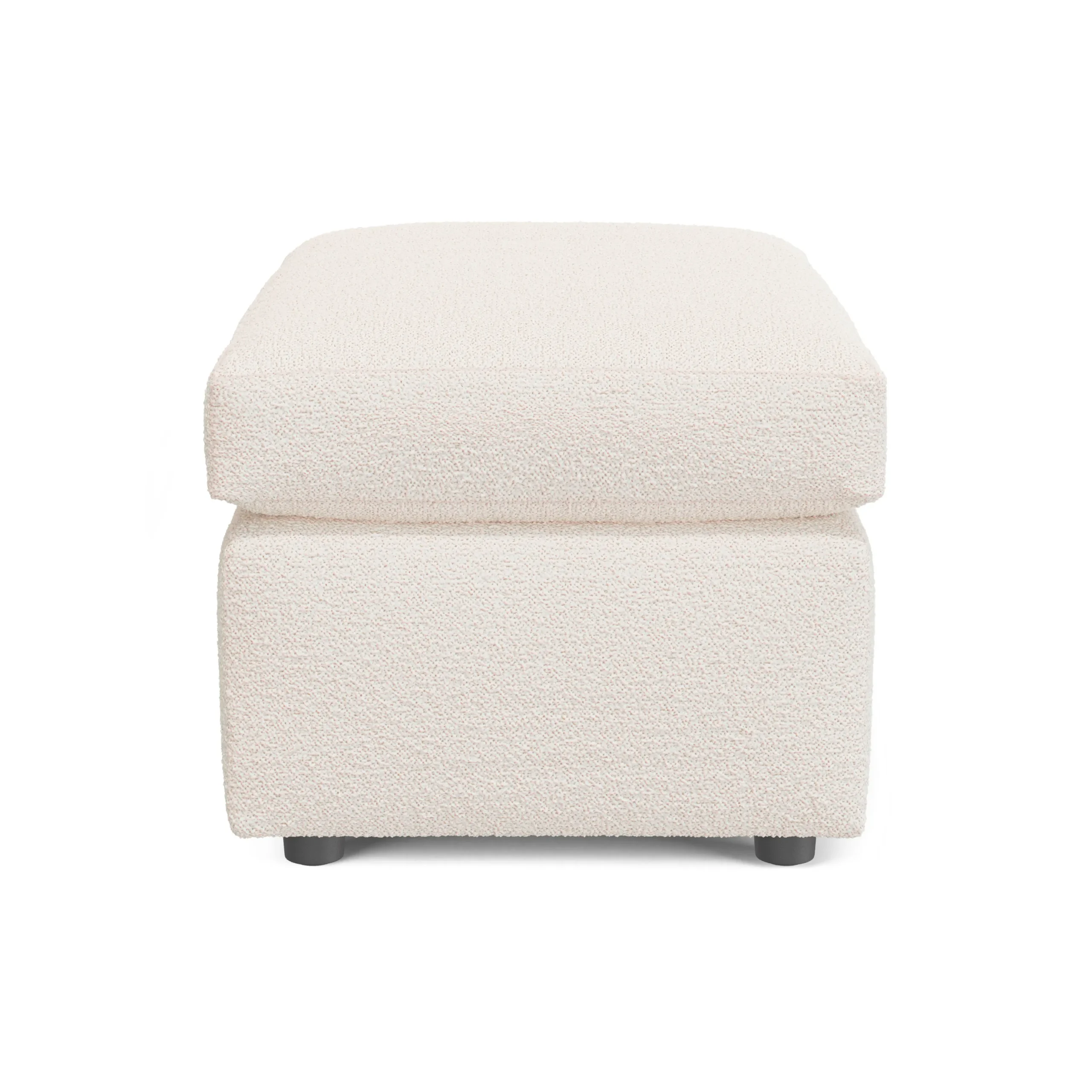 Landry 28_ Ottoman - Ivory Wool Bouclé - Image 4
