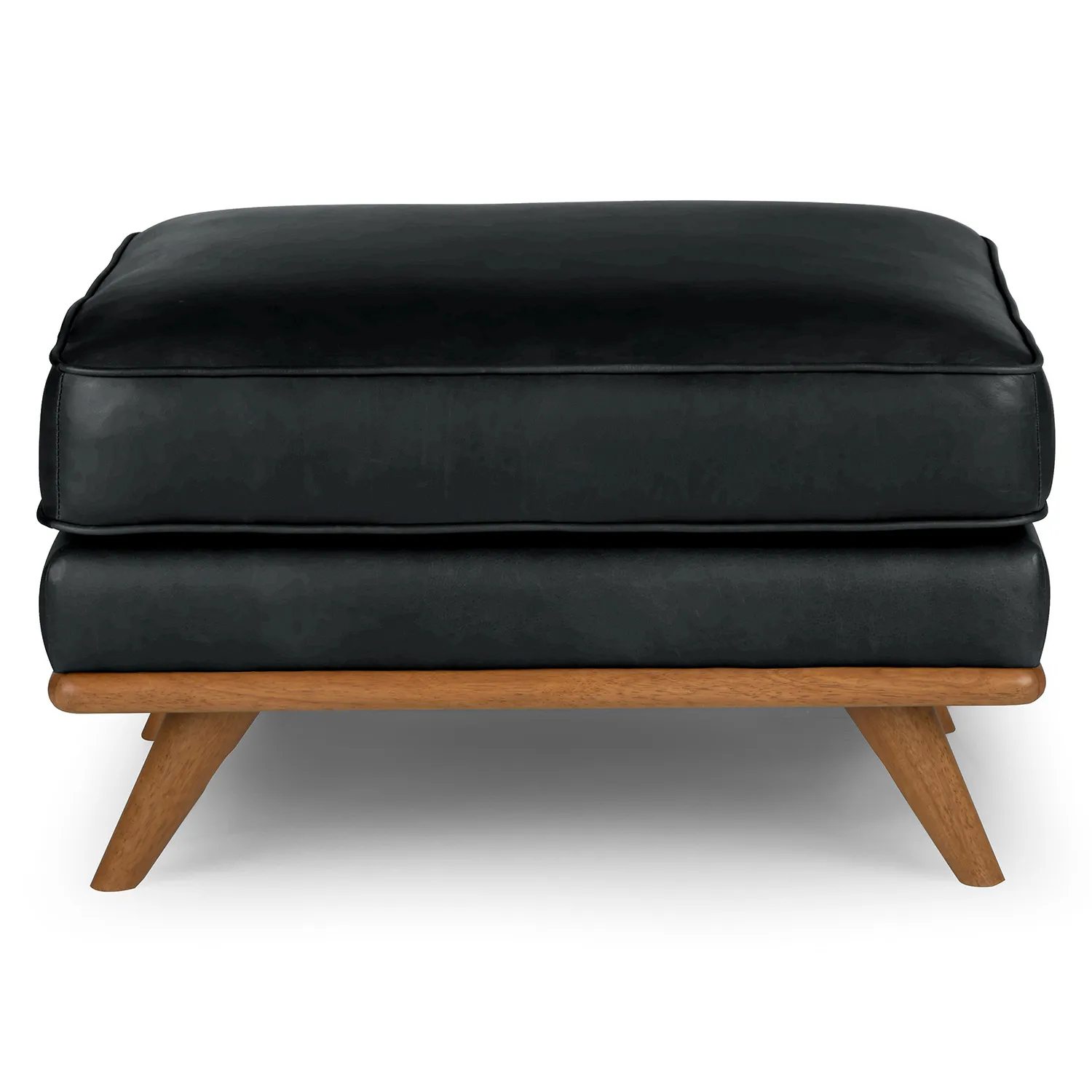 Timber 31_ Leather Ottoman - Charme Black - Image 10