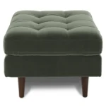 Sven 30_ Velvet Ottoman - Plush Pacific Green
