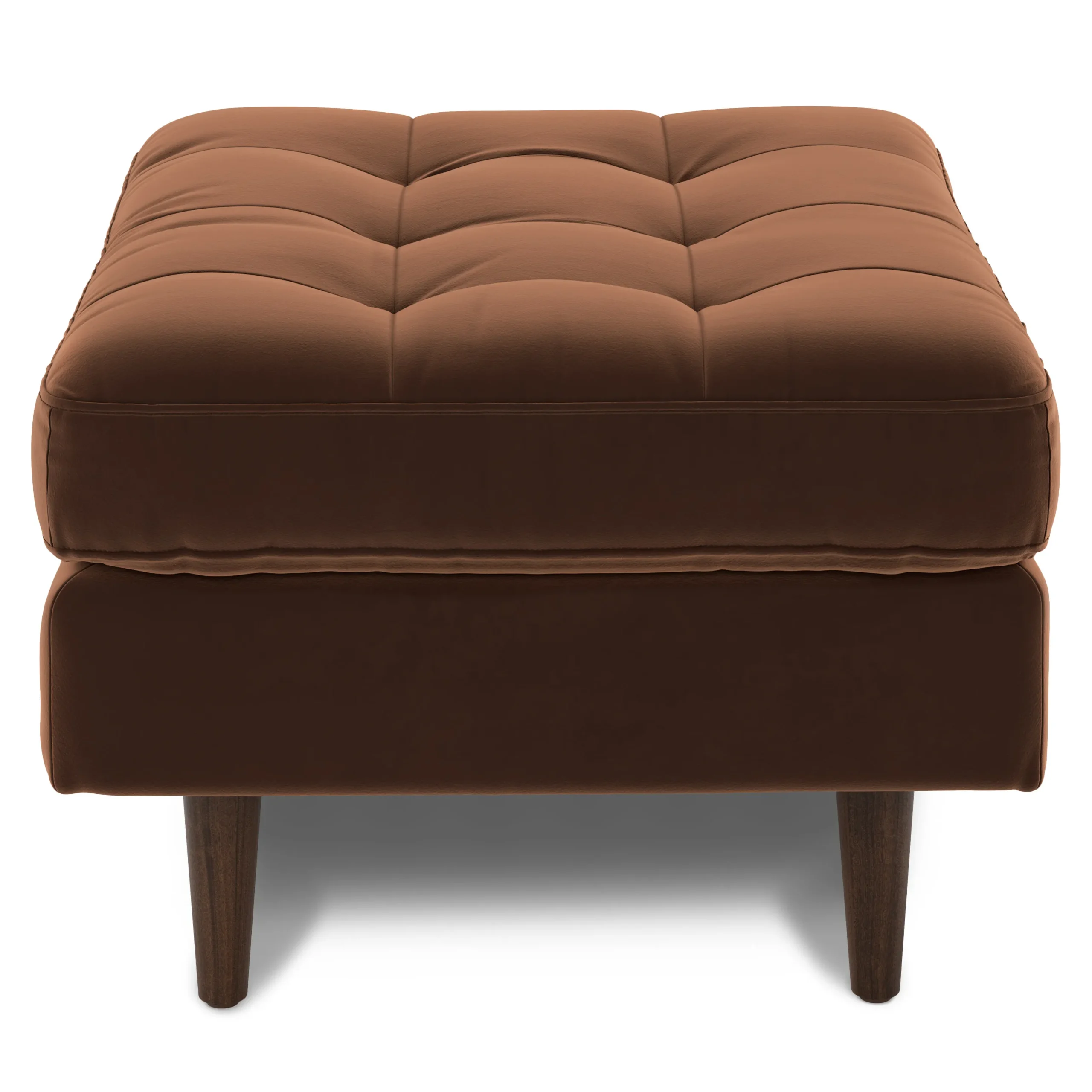 Sven 30_ Velvet Ottoman - Plush Pacific Brown - Image 7