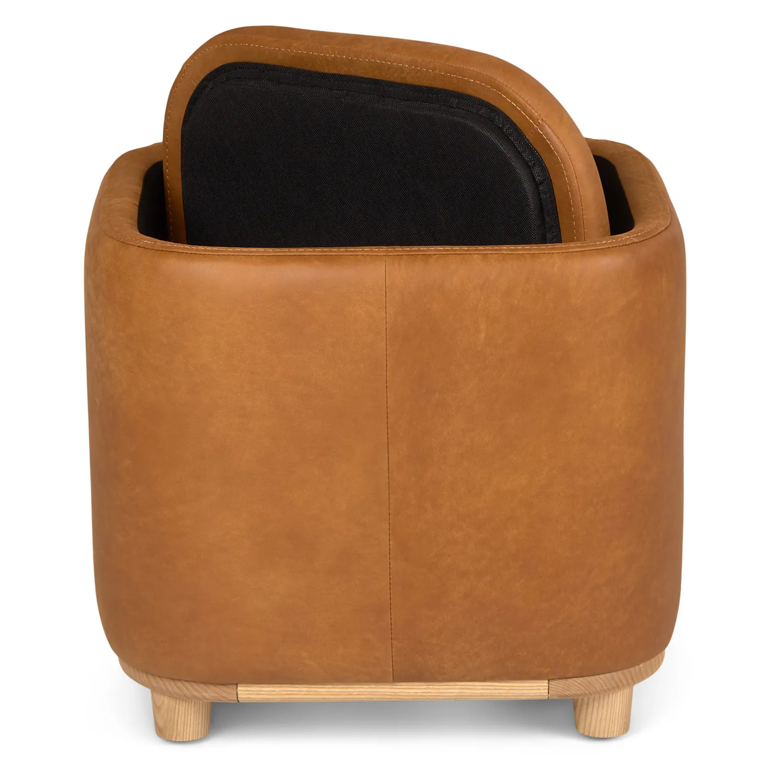 Maribo 19_ Leather Storage Ottoman - Rawhide Tan - Image 4