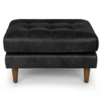 Sven 30_ Leather Ottoman - Oxford Black