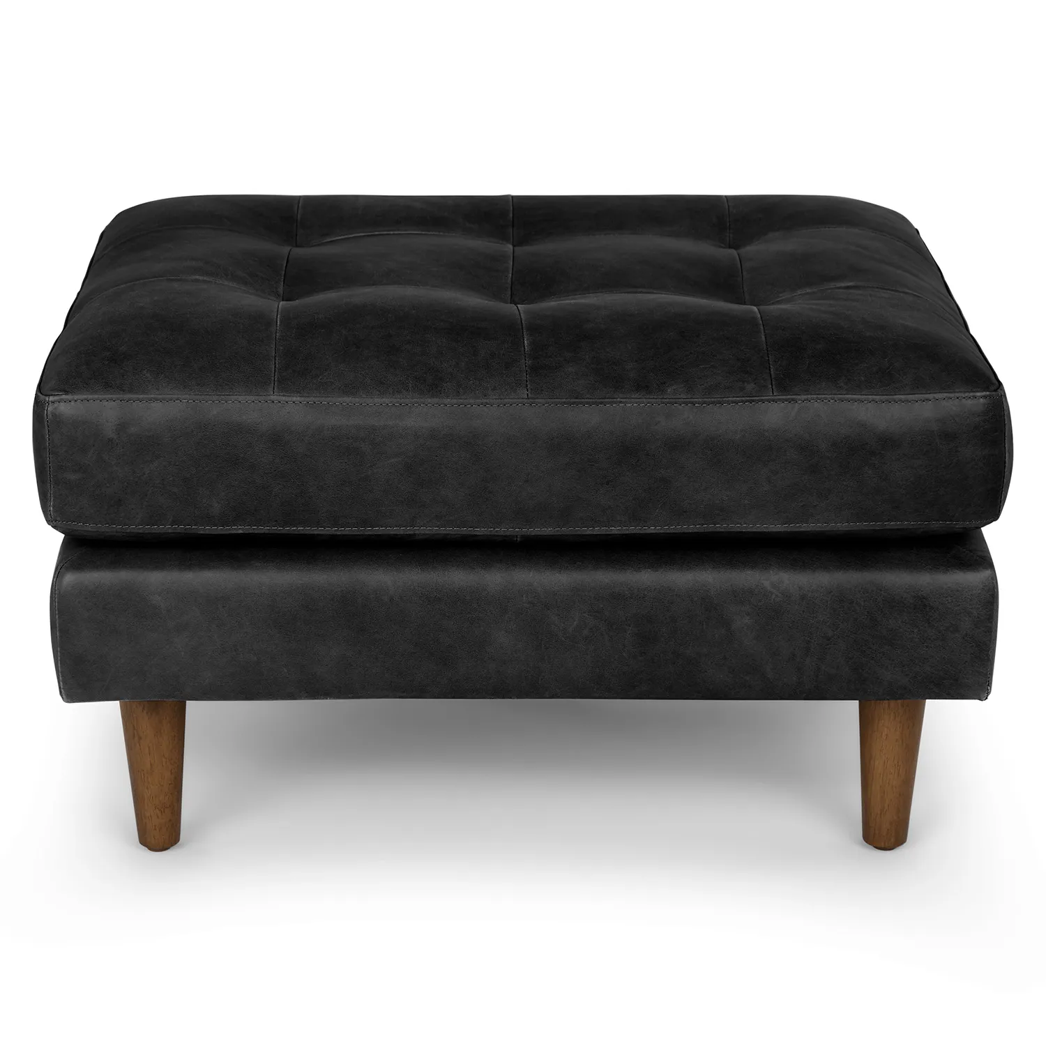 Sven 30_ Leather Ottoman - Oxford Black - Image 11