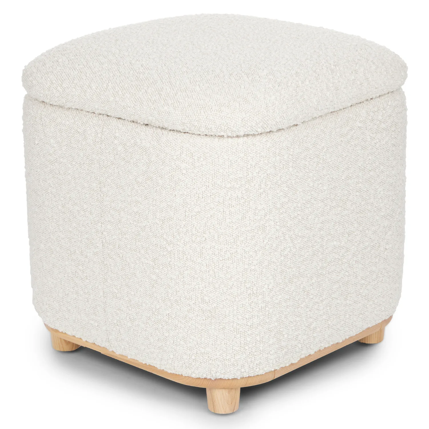Maribo 19_ Storage Ottoman - Ivory Bouclé - Image 4