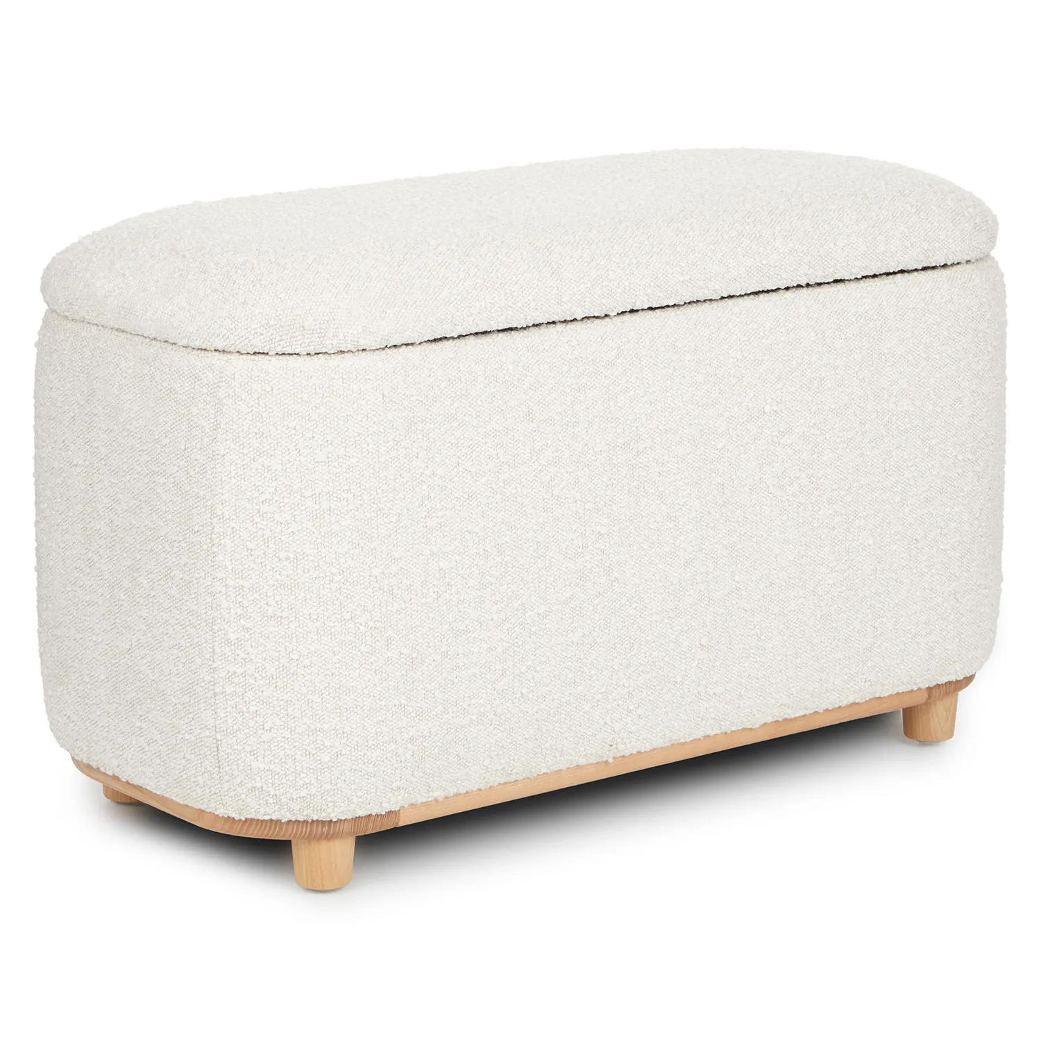 Maribo 32_ Storage Ottoman - Ivory Bouclé - Image 4