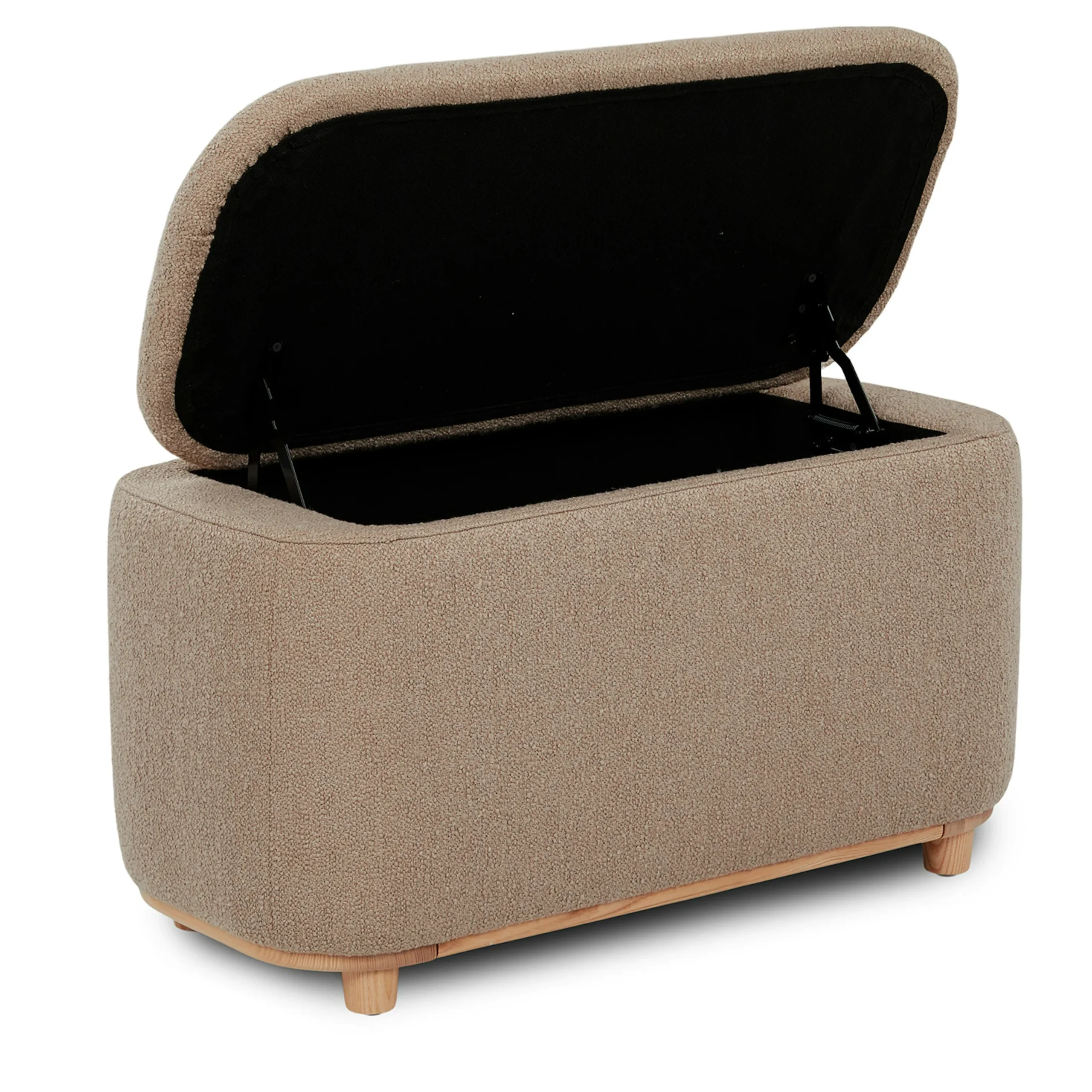 Maribo 32_ Storage Ottoman - Sandstone Wool Bouclé - Image 4
