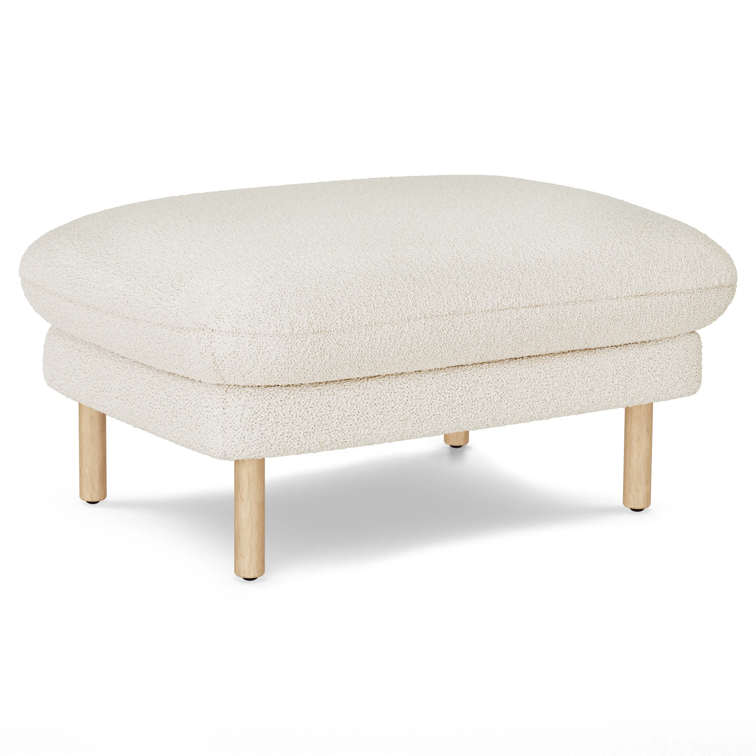 Sanders 35.5_ Ottoman - Ivory Wool Bouclé - Image 9