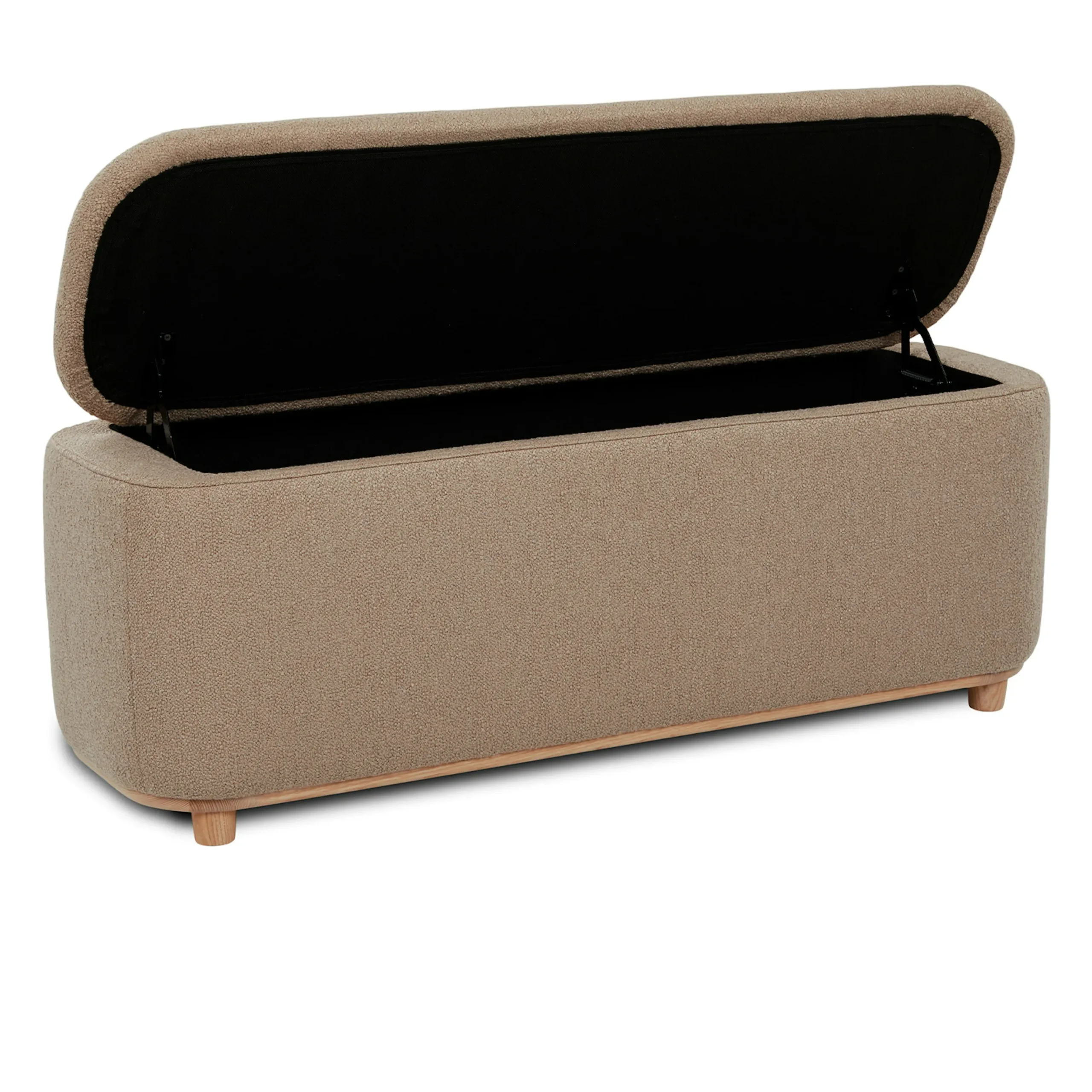 Maribo 48_ Storage Ottoman - Sandstone Wool Bouclé - Image 4