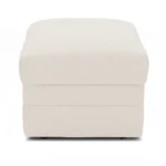 Riley 28_ Ottoman - Ivory Wool Bouclé