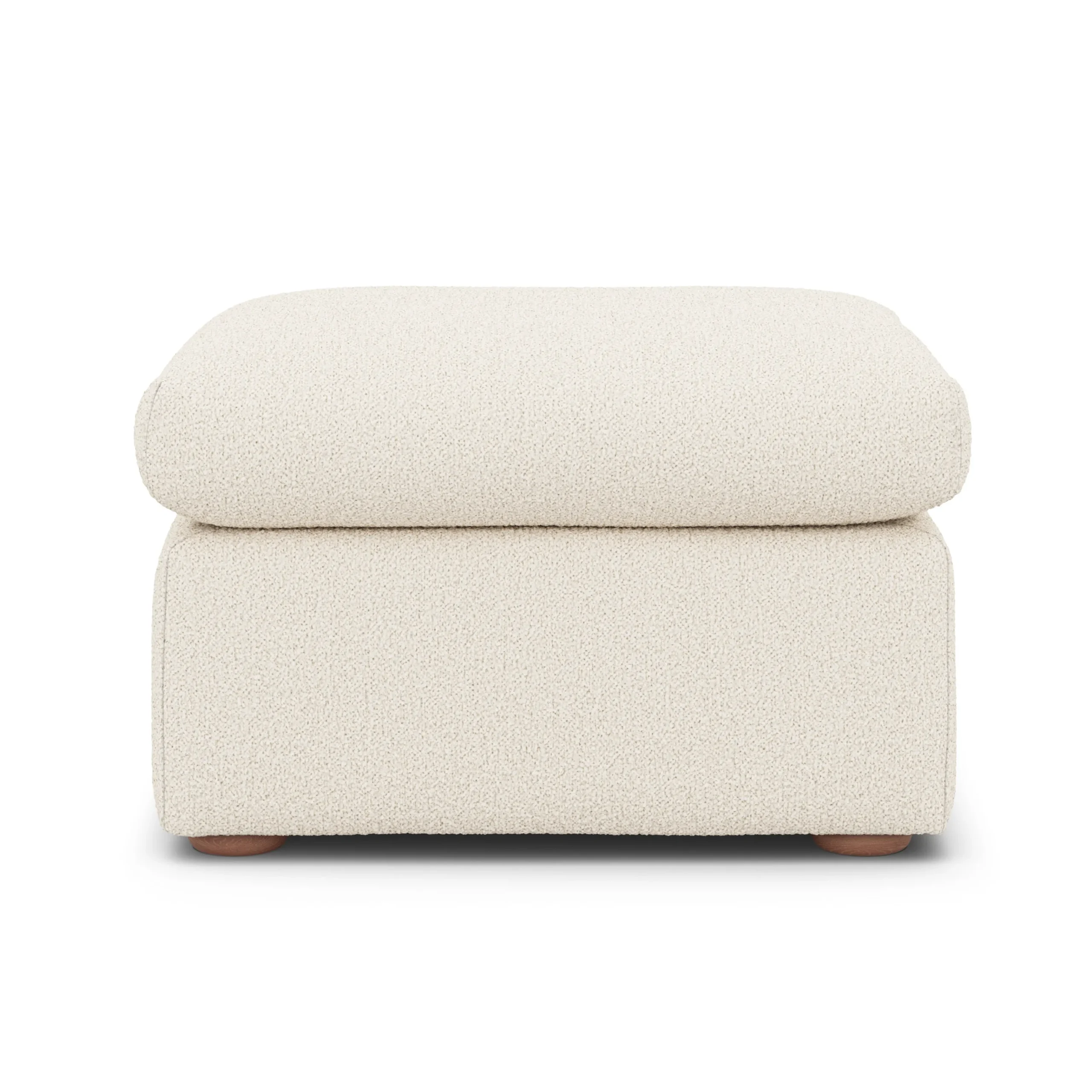 Marina 28.5_ Ottoman - Ivory Wool Bouclé - Image 4