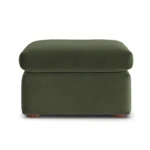Marina 28.5_ Velvet Ottoman - Hale Fir Green