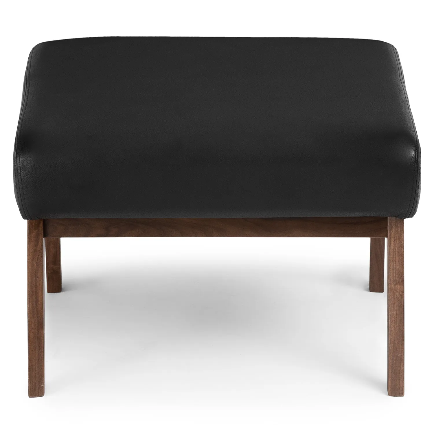 Otio 22_ Leather Ottoman - Walnut and Black - Image 4