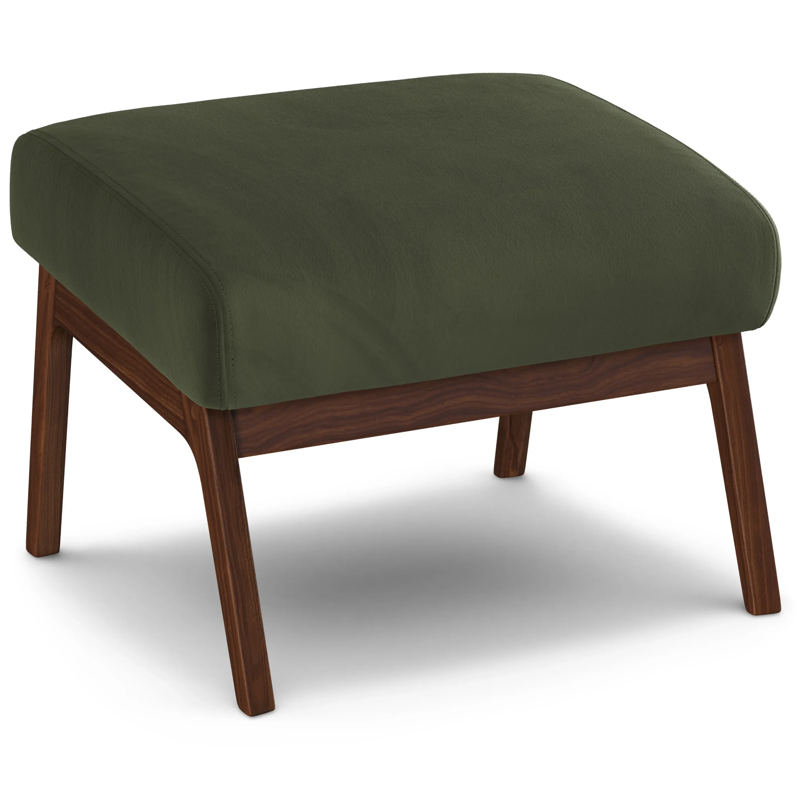 Otio 22_ Velvet Ottoman - Walnut and Hale Fir Green - Image 4