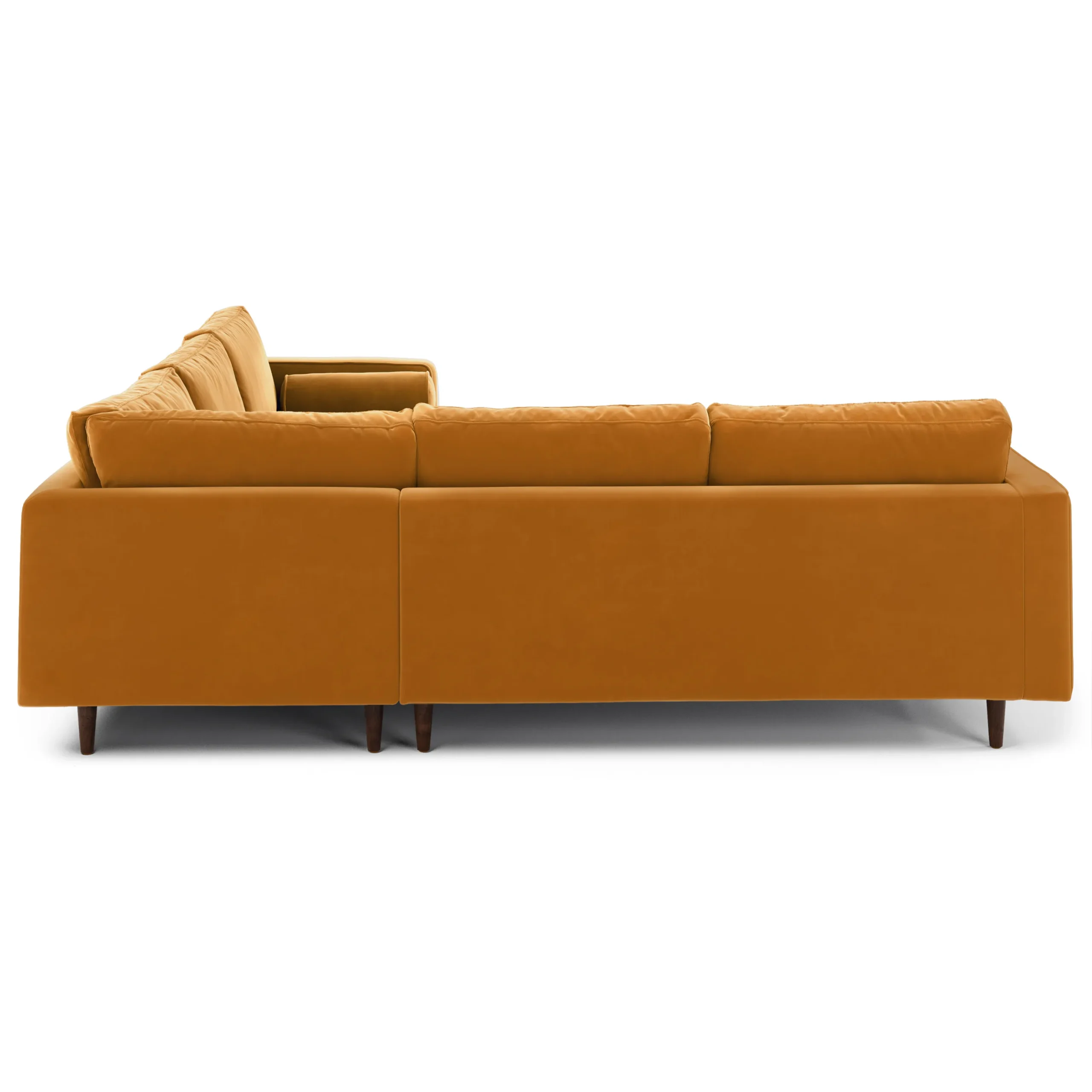Sven 107_ Tufted Velvet Corner Sectional - Plush Pacific Ginger - Image 4