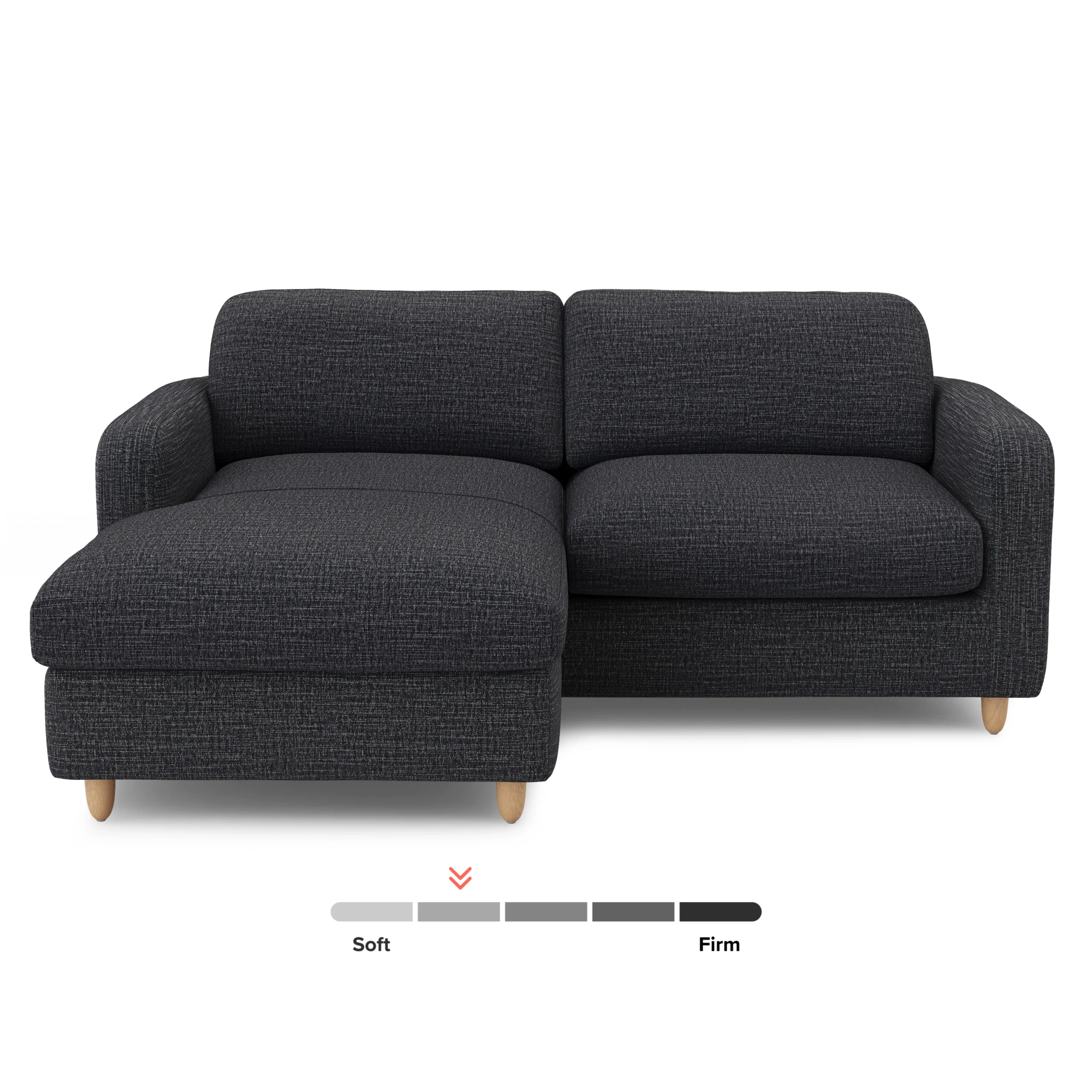 Vati 80_ Left Storage Sectional - Natural Oak and Napa Charcoal - Image 4