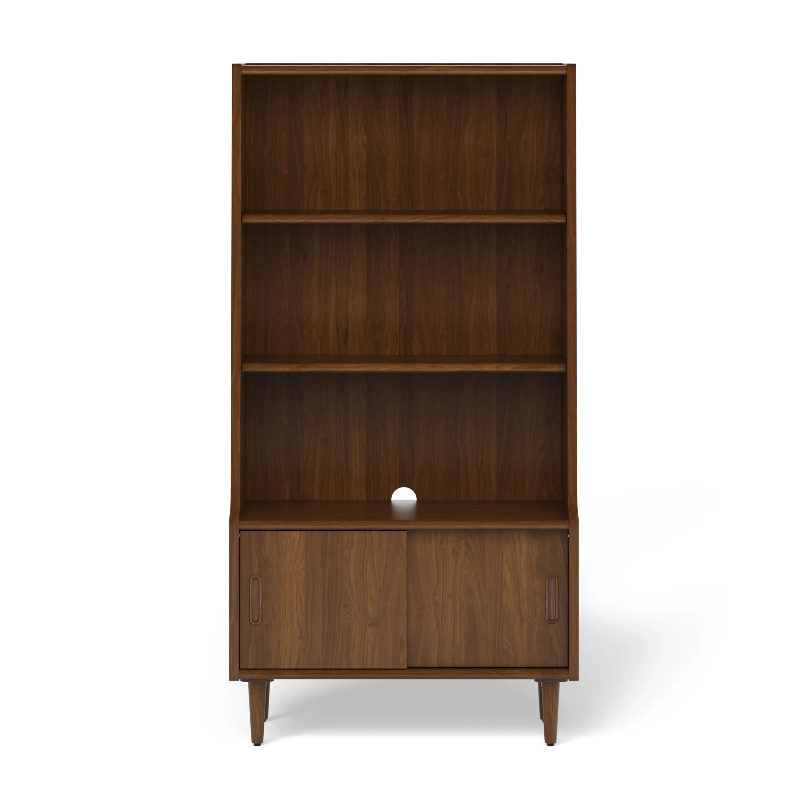 Frances 36_ Bookcase with Storage - Walnut - Image 4