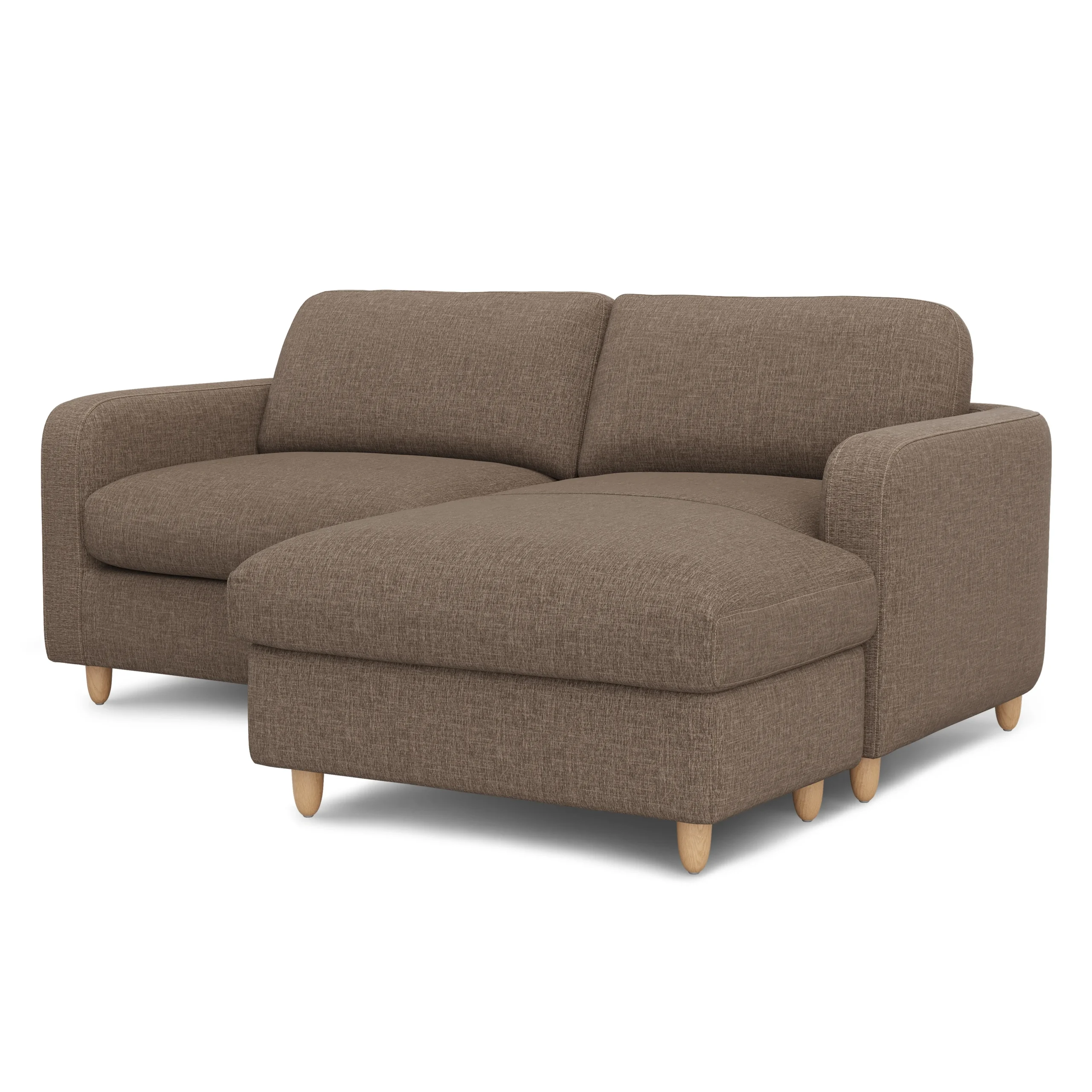Vati 80_ Right Storage Sectional - Natural Oak and Buckler Brown - Image 8