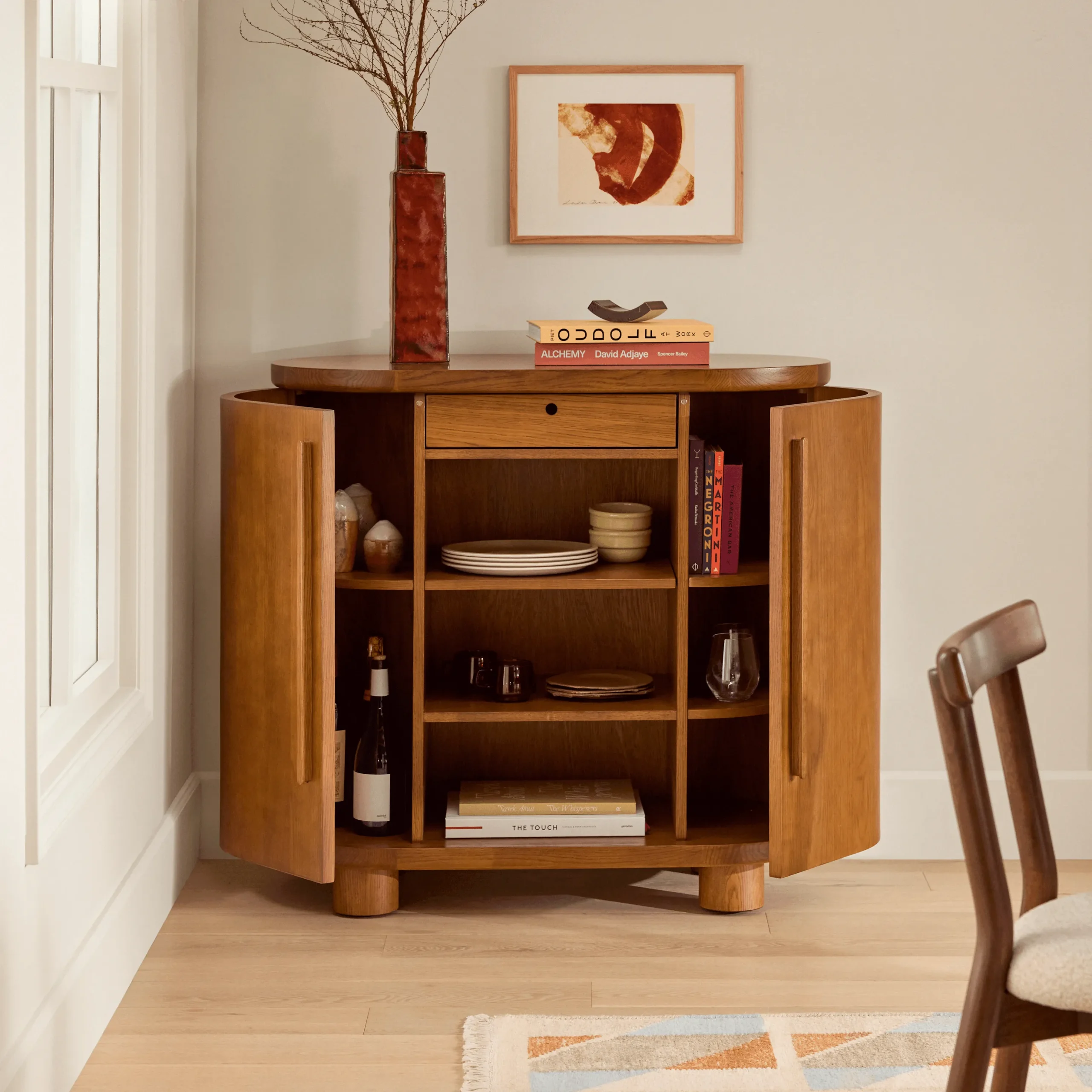 Jens 38_ Bar Cabinet - Smoked Oak - Image 4