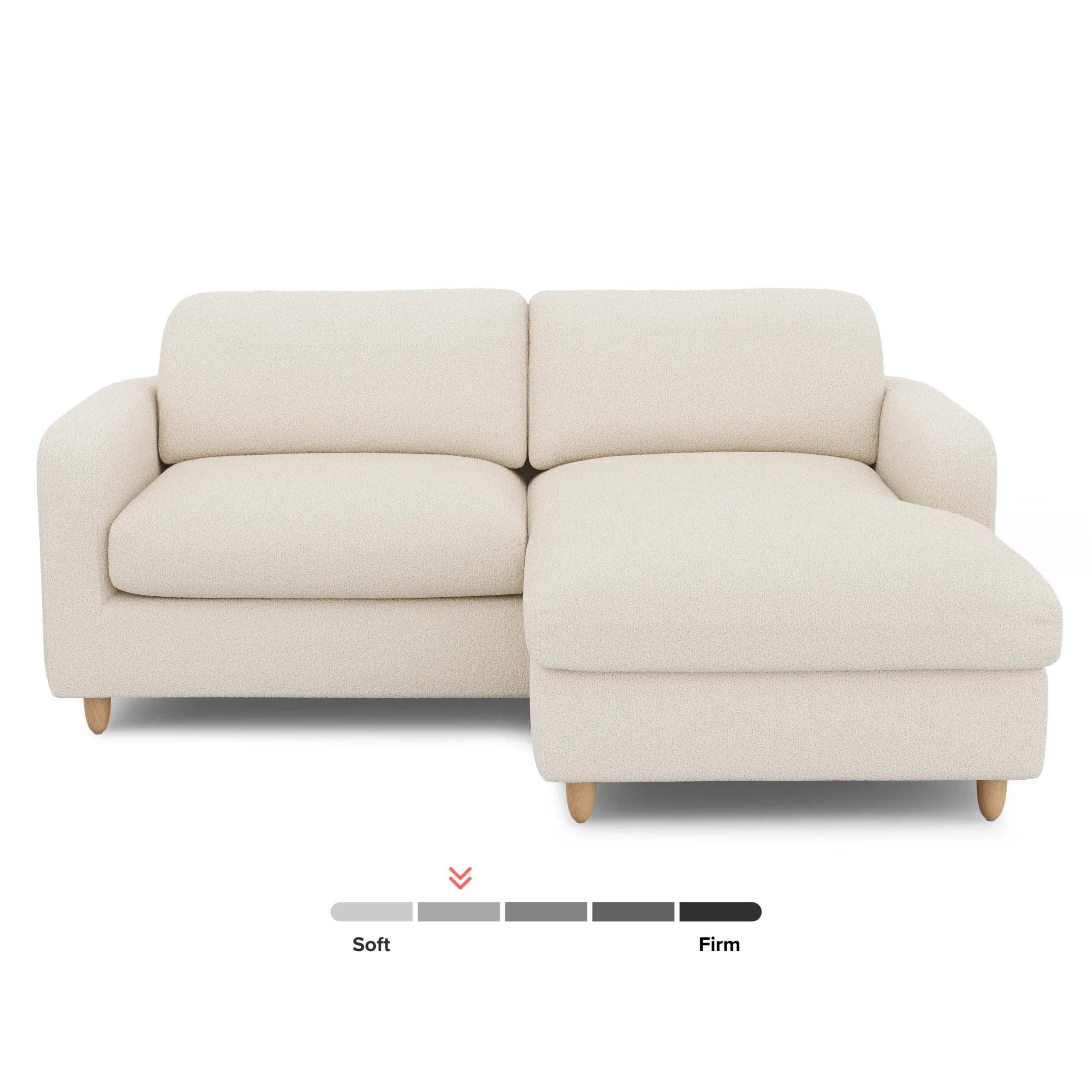 Vati 80_ Right Storage Sectional - Natural Oak and Ivory Wool Bouclé - Image 11