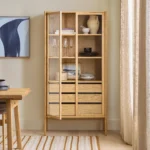 Mysen 35.5_ Glass Cabinet - Natural Oak