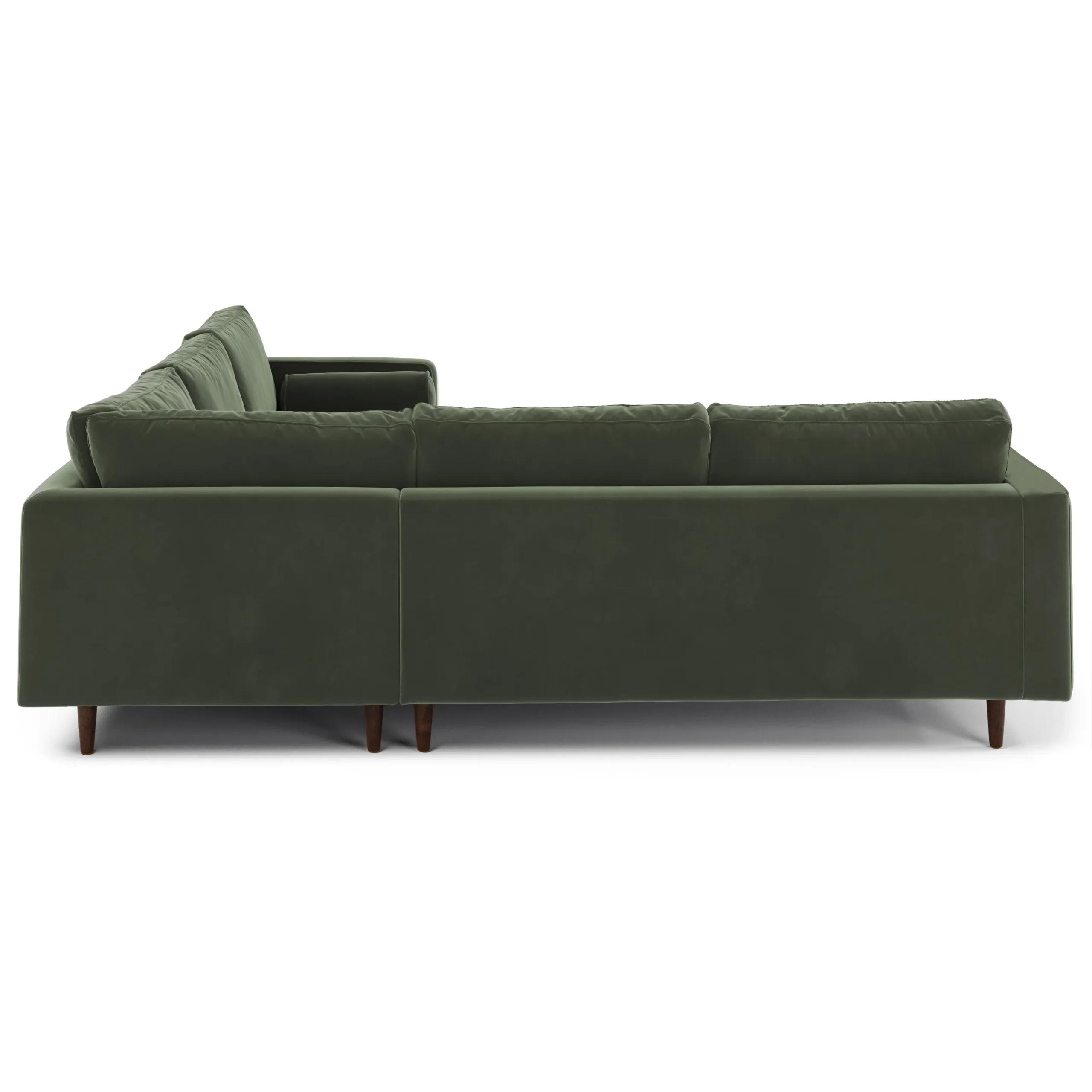 Sven 107_ Tufted Velvet Corner Sectional - Plush Pacific Green - Image 4