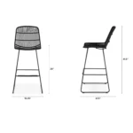 Selka Outdoor Bar Stool - Black