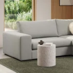 Solina Outdoor Stool - White Terrazzo