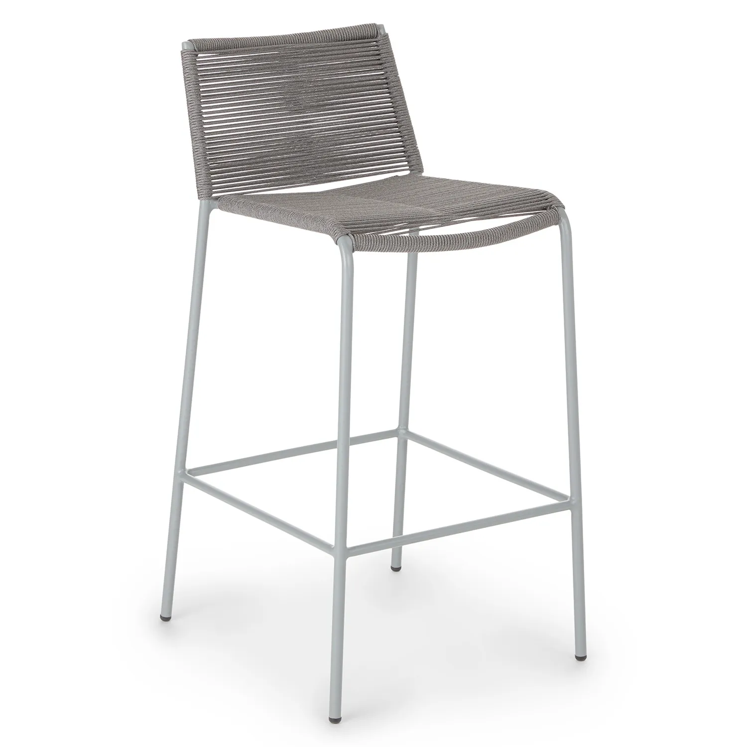 Zina Outdoor Bar Stool - Heathered Gray - Image 4