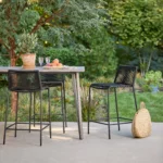 Zina Outdoor Counter Stool - Ember Black