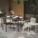 Sarek Outdoor Stackable Dining Armchair - Taupe