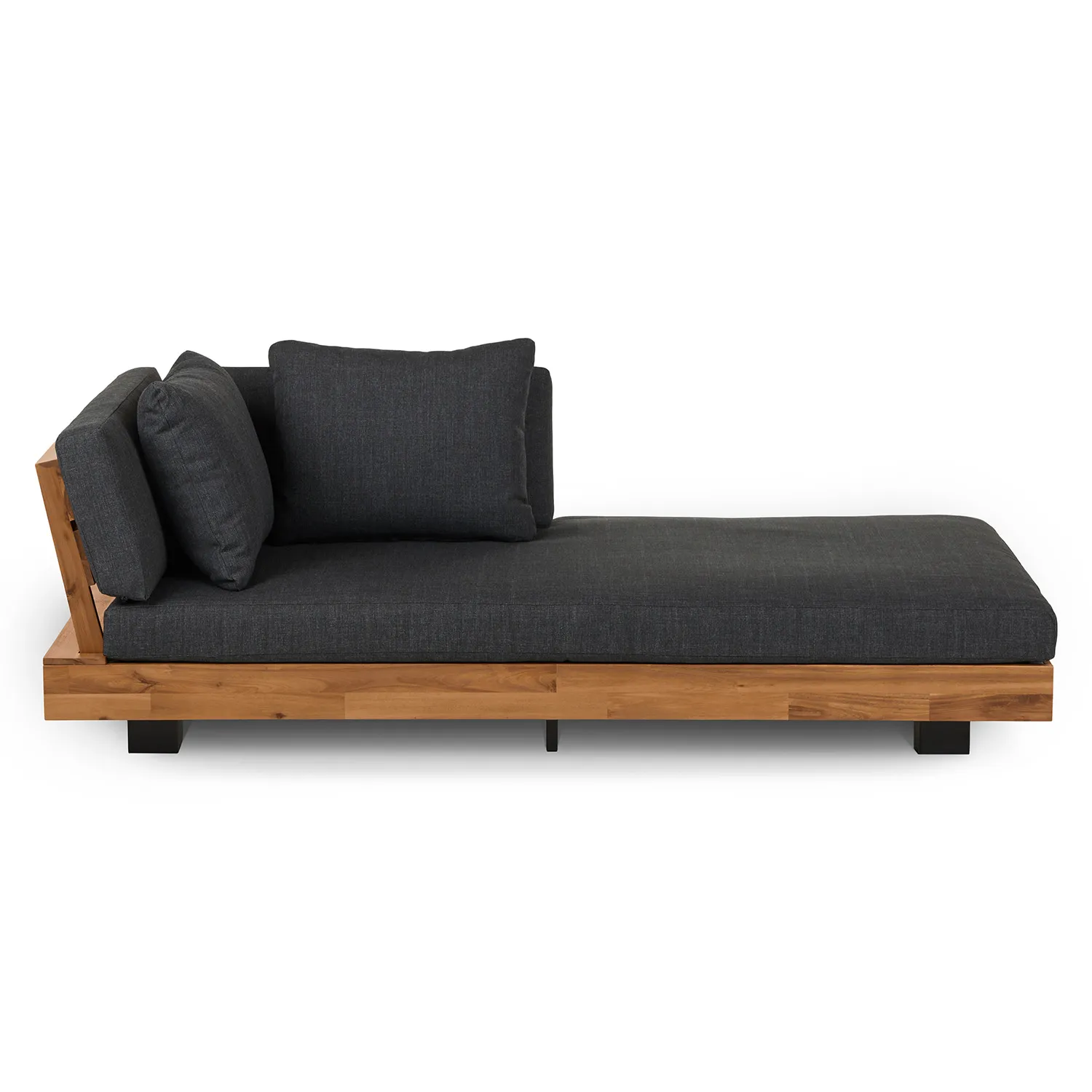 Lubek 69.25_ Outdoor Low Right Chaise Lounge - Slate Gray - Image 11