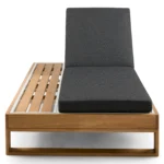 Toro 80.5_ Outdoor Chaise Lounge - Dravite Black
