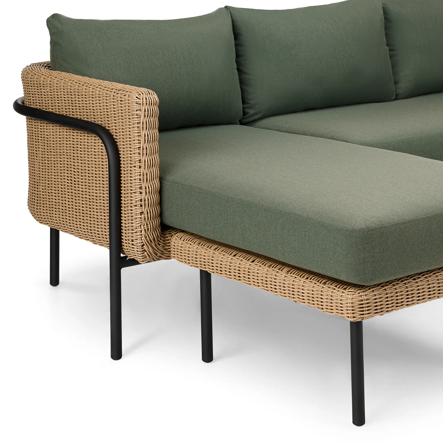Aby 88_ Outdoor Reversible Sectional - Dravite Green - Image 7