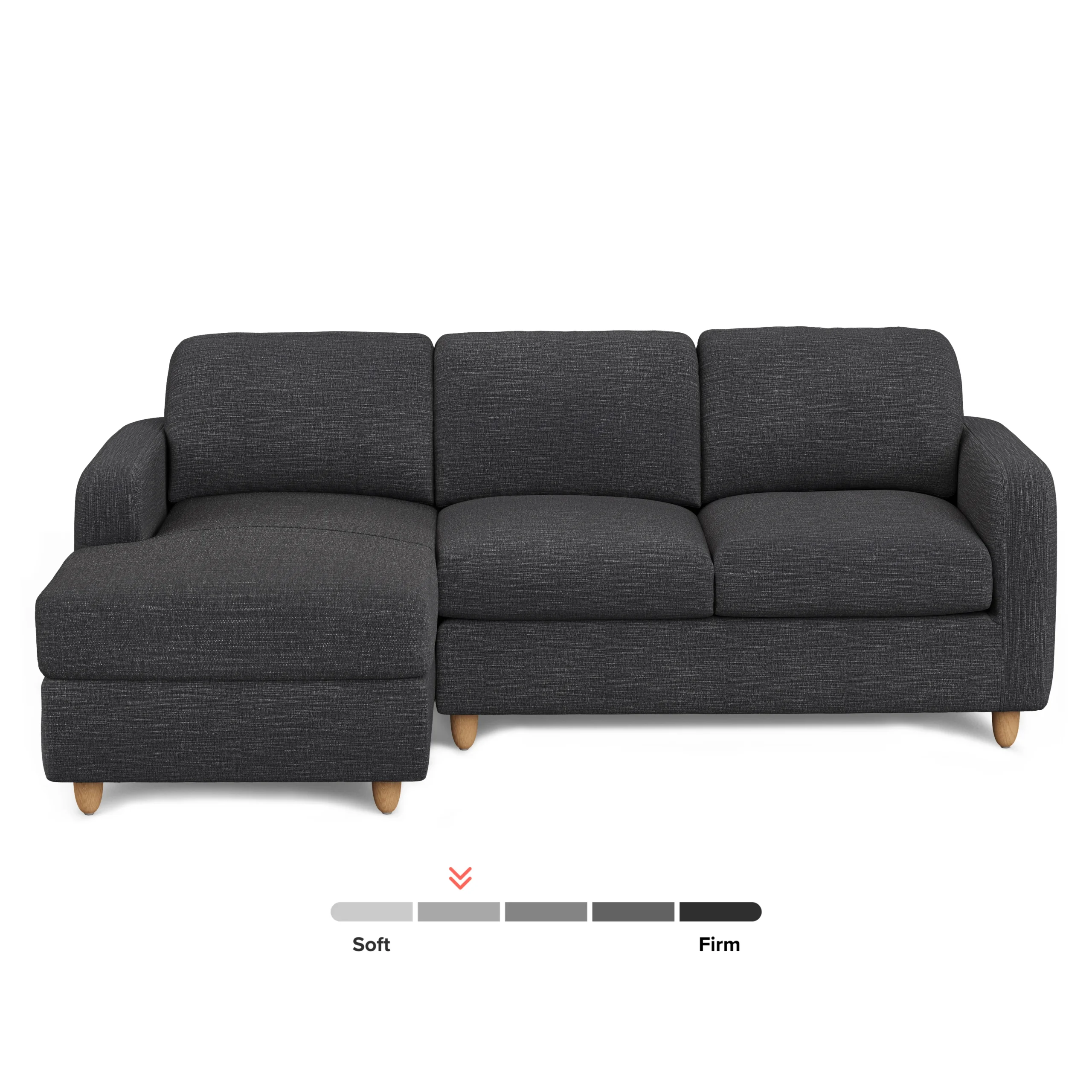 Vati 90.5_ Left Storage Sectional - Natural Oak and Napa Charcoal - Image 9