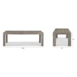 Atica 86.5_ Outdoor Dining Table - Washed Acacia